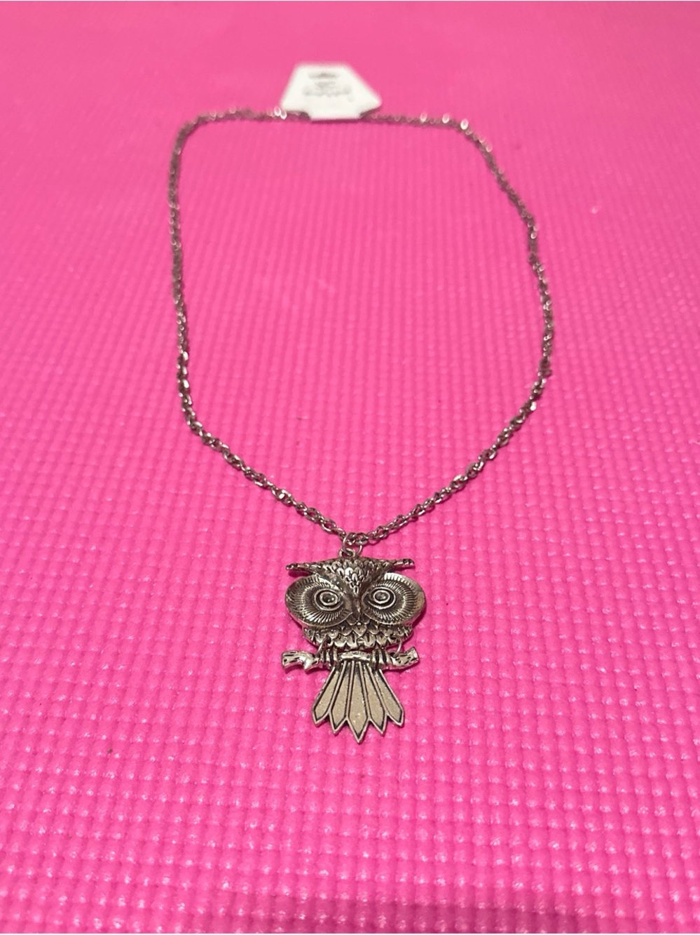 Silver Owl Pendant Necklace